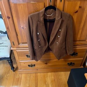 WHBM Faux Suede Blazer
